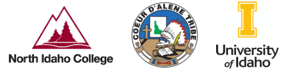 Logos - North Idaho College, Coeur d'Alene Tribe and University of Idaho