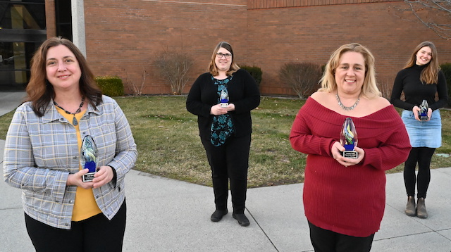 Winners of the North Idaho College 2021 Women of the Year Awards, from left: Dodi Stilkey, Laura Tenneson, Jeanette Laster and Marian Soderberg.