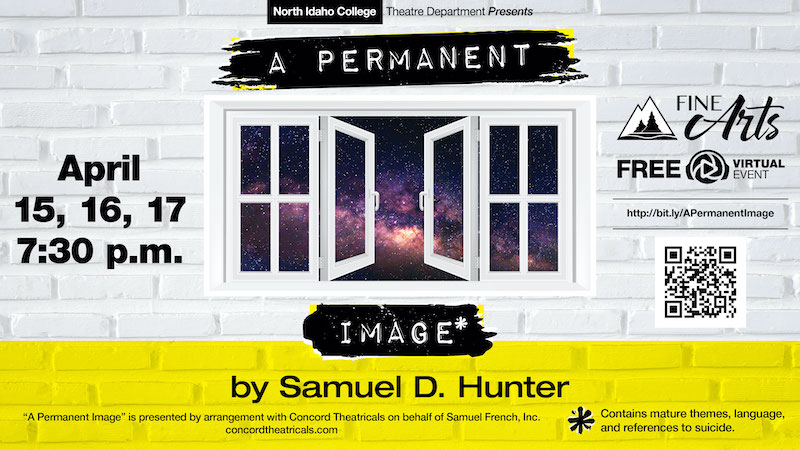 A Permanent Image flyer, April 15, 16, 17 at 7:30 pm